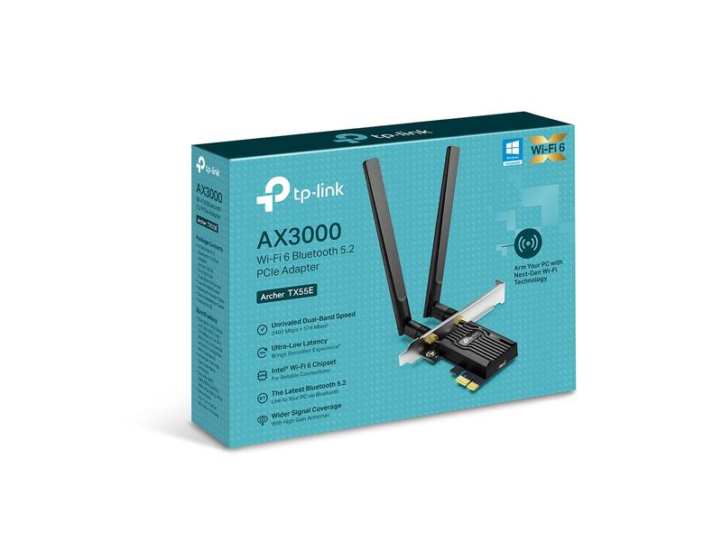 TP-Link WLAN-AX PCIe Adapter Archer TX55E Bluetooth 5.2
