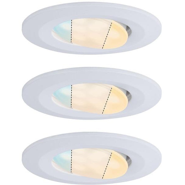 Paulmann Einbauspot HomeSpa Calla Set, 3 x 5.5 W, 2700- 6500 K, Weiss