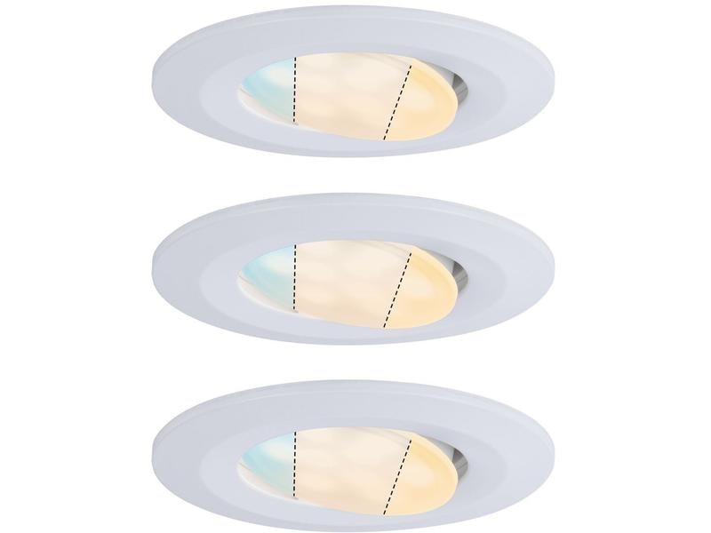 Paulmann Einbauspot HomeSpa Calla Set, 3 x 5.5 W, 2700- 6500 K, Weiss