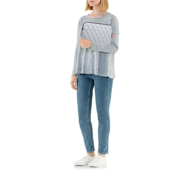 Reisenthel Notebooktasche Notebook sleeve Rhombus Light Grey, 13.5 