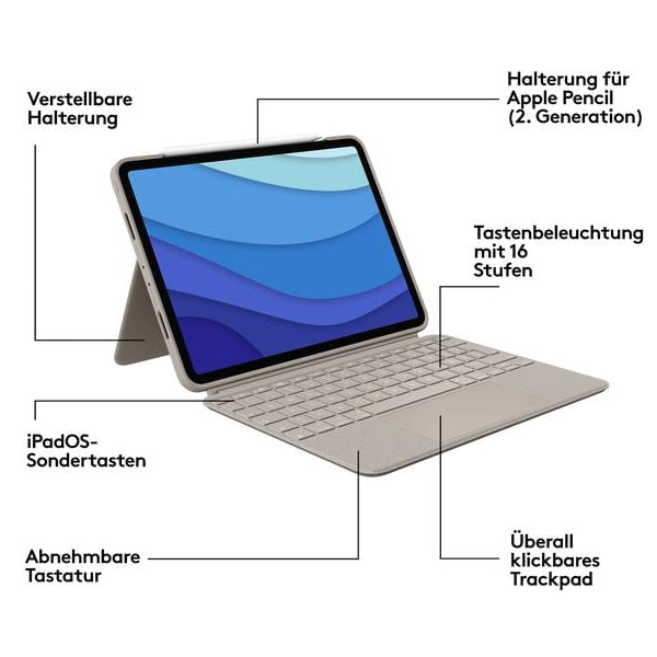 Logitech Tablet Tastatur Cover Combo Touch iPad Pro 11