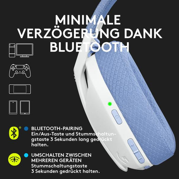 Logitech Headset G435 Gaming Lightspeed Weiss