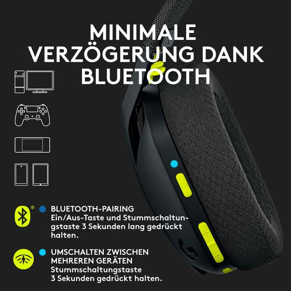 Logitech Headset G435 Gaming Lightspeed Schwarz