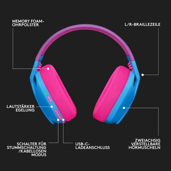 Logitech Headset G435 Gaming Lightspeed Blau
