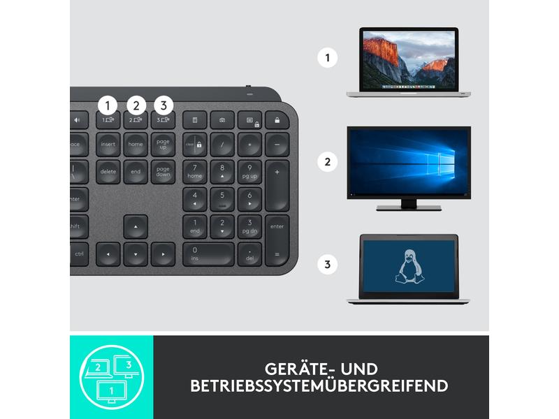 Logitech Tastatur Mx Keys for Business UK Layout