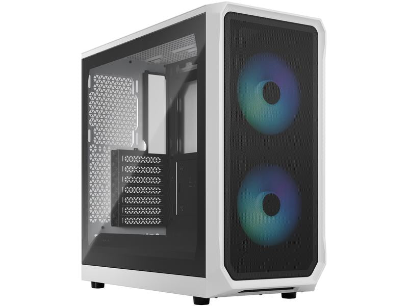 Fractal Design PC-Gehäuse Focus 2 RGB TG Clear Tint Weiss