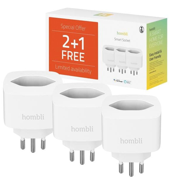 Hombli Smart-Steckdose Promo Pack 2+1 (CH Modell) - weiss