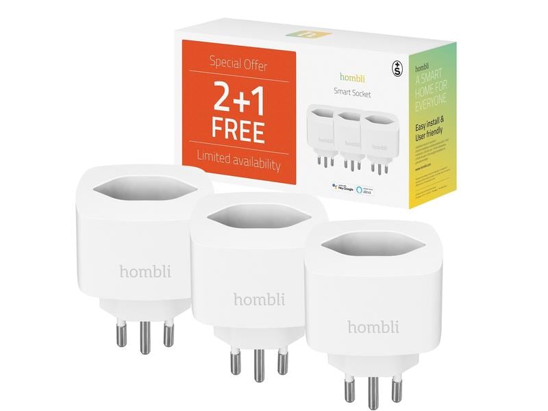 Hombli Smart-Steckdose Promo Pack 2+1 (CH Modell) - weiss