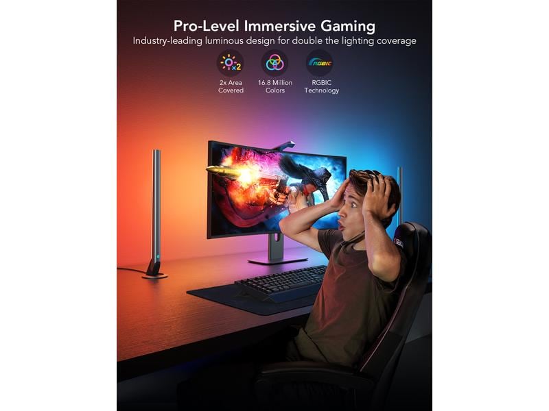 Govee Pro Gaming-Licht DreamView G1, RGBIC, WiFi