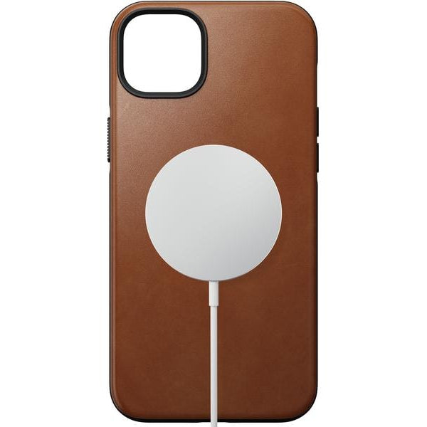 Nomad Back Cover Modern Leather iPhone 14 Plus Hellbraun