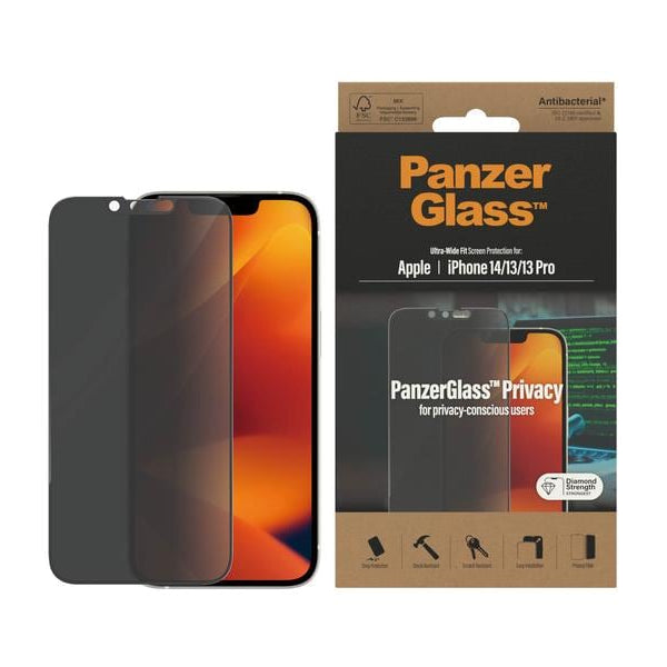 Panzerglass Displayschutz Ultra Wide Fit Privacy iPhone 13/13 Pro/14