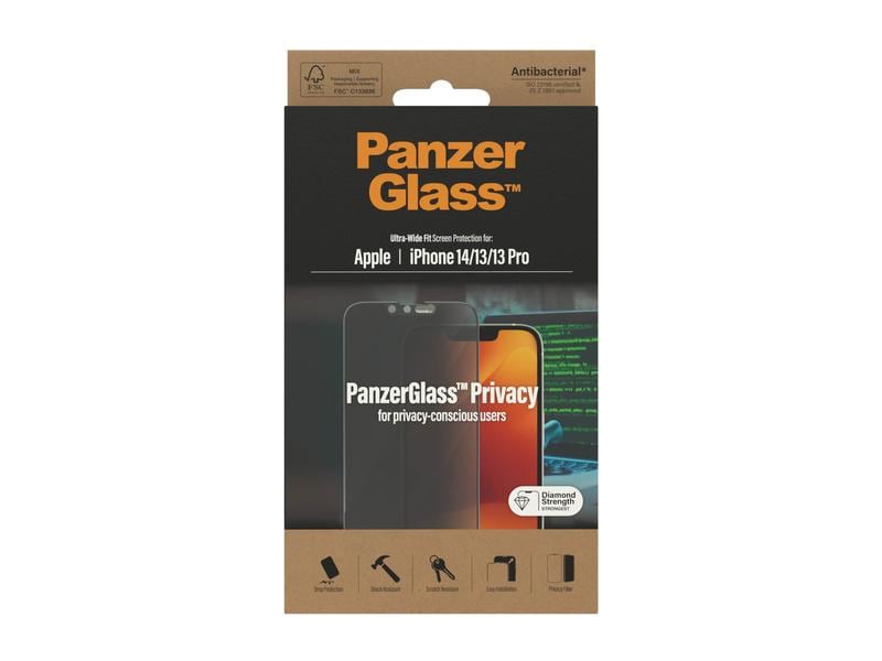 Panzerglass Displayschutz Ultra Wide Fit Privacy iPhone 13/13 Pro/14