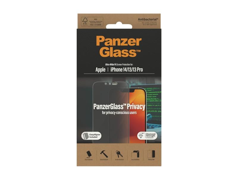 Panzerglass Displayschutz Ultra Wide Fit Privacy iPhone 13/13 Pro/14