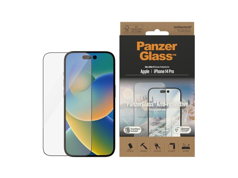 Panzerglass Displayschutz Ultra Wide Fit Anti Reflective iPhone 14 Pro