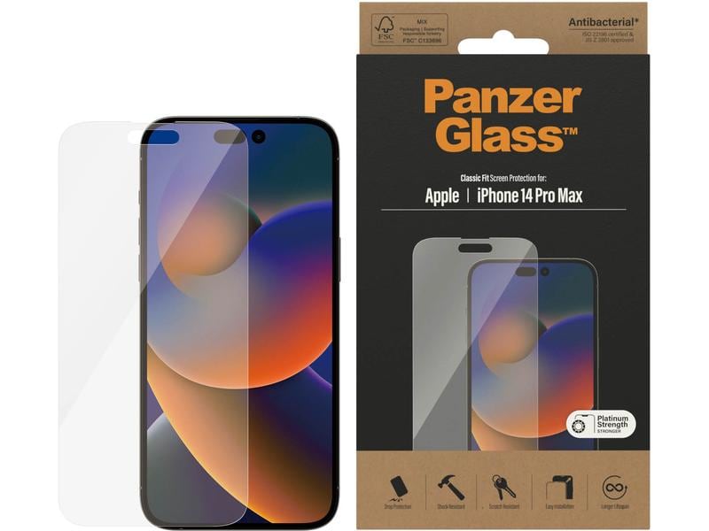 Panzerglass Displayschutz Classic Fit iPhone 14 Pro Max