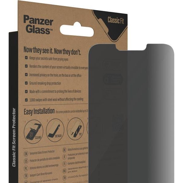 Panzerglass Displayschutz Classic Fit Privacy iPhone 13 Pro Max/14 Plus