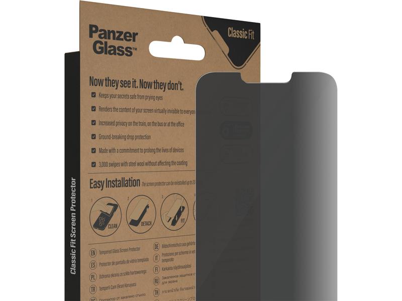 Panzerglass Displayschutz Classic Fit Privacy iPhone 13 Pro Max/14 Plus