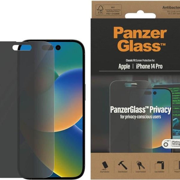 Panzerglass Displayschutz Classic Fit Privacy iPhone 14 Pro