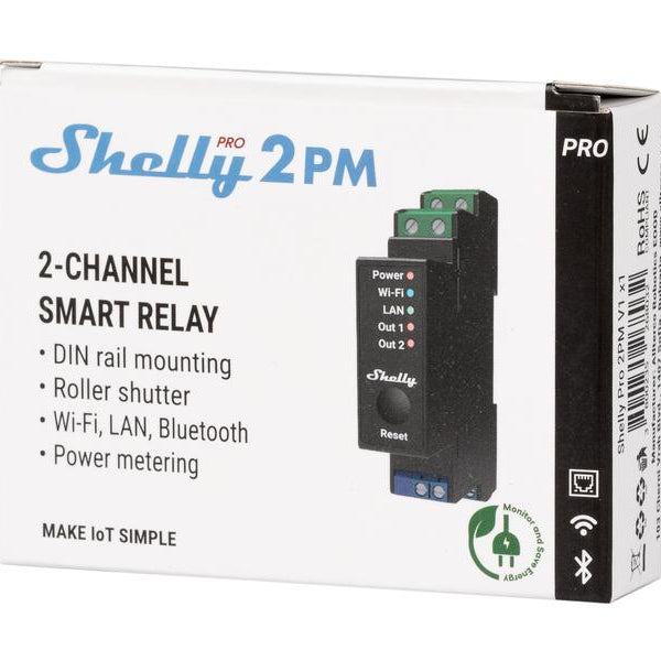 Shelly WLAN-Schaltaktor Shelly Pro 2PM mit Leistungsmessung