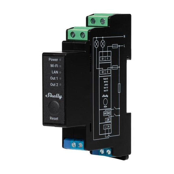 Shelly WLAN-Schaltaktor Shelly Pro 2PM mit Leistungsmessung