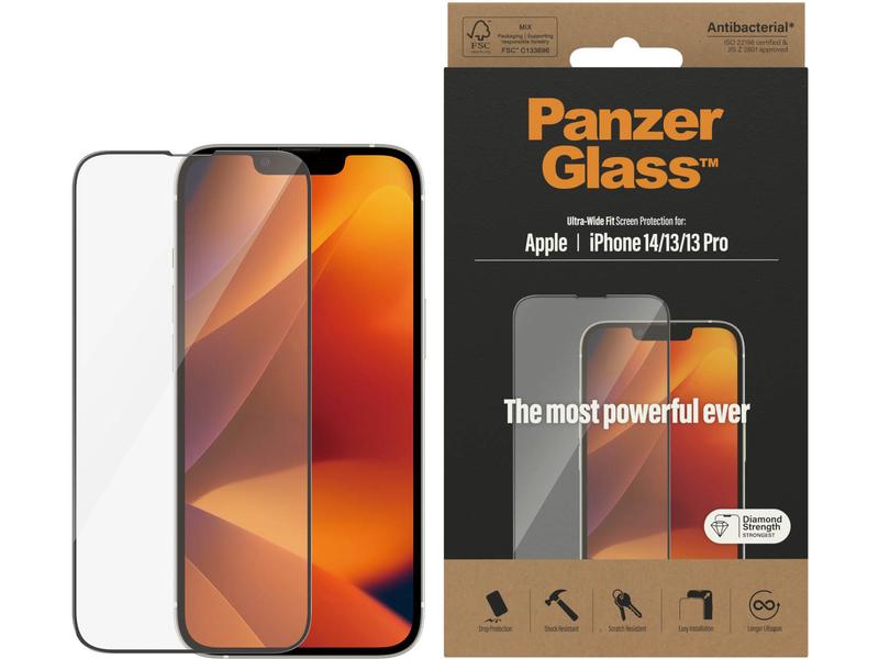 Panzerglass Displayschutz Ultra Wide Fit iPhone 13/13 Pro/14
