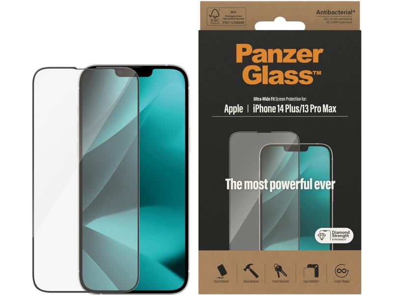 Panzerglass Displayschutz Ultra Wide Fit iPhone 13 Pro Max/14 Plus