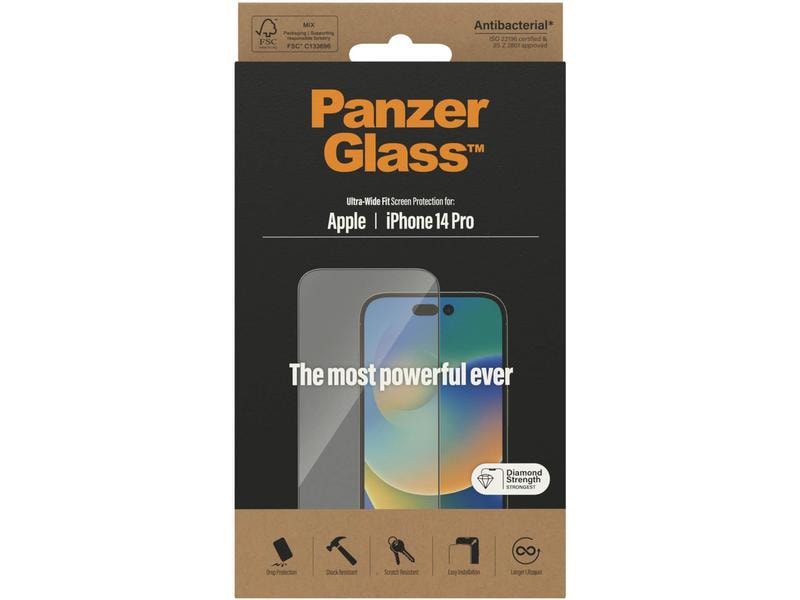 Panzerglass Displayschutz Ultra Wide Fit iPhone 14 Pro