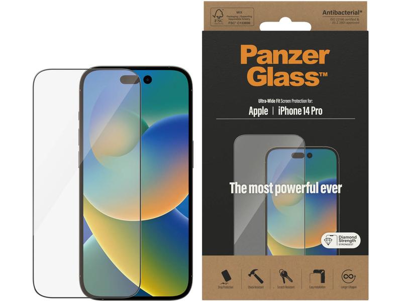 Panzerglass Displayschutz Ultra Wide Fit iPhone 14 Pro