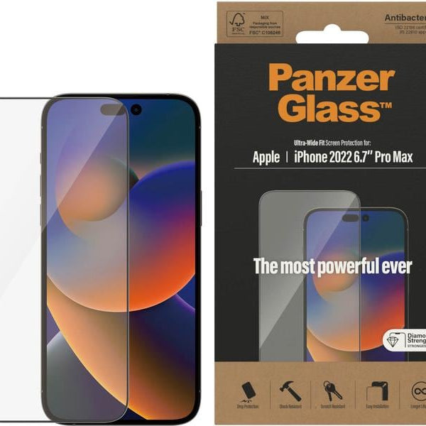 Panzerglass Displayschutz Ultra Wide Fit iPhone 14 Pro Max