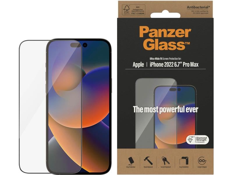 Panzerglass Displayschutz Ultra Wide Fit iPhone 14 Pro Max