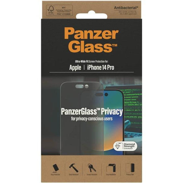 Panzerglass Displayschutz Ultra Wide Fit Privacy iPhone 14 Pro