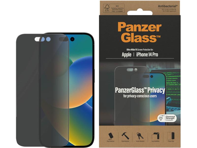 Panzerglass Displayschutz Ultra Wide Fit Privacy iPhone 14 Pro