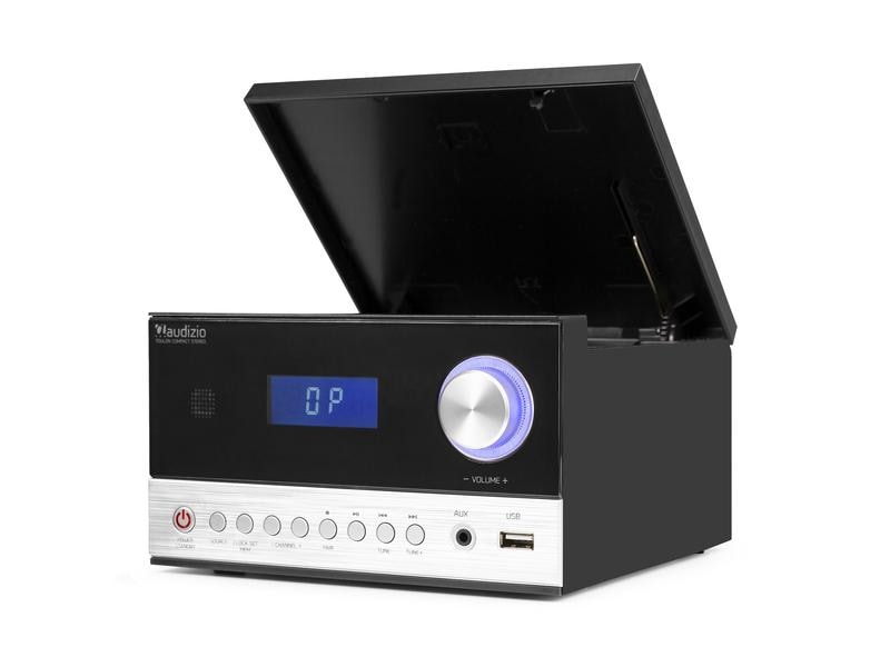 Audizio Micro-HiFi Anlage Toulon Schwarz/Silber