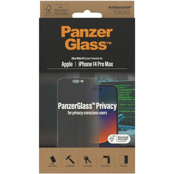 Panzerglass Displayschutz Ultra Wide Fit Privacy iPhone 14 Pro Max