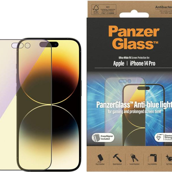 Panzerglass Displayschutz Ultra Wide Anti Bluelight iPhone 14 Pro