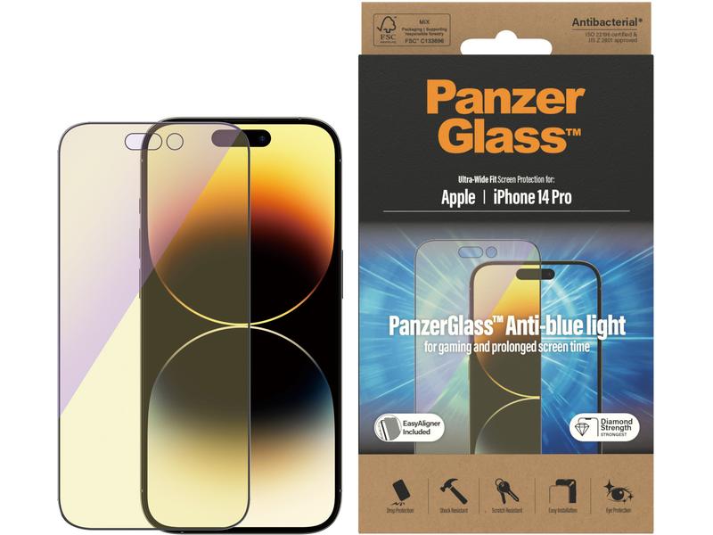 Panzerglass Displayschutz Ultra Wide Anti Bluelight iPhone 14 Pro
