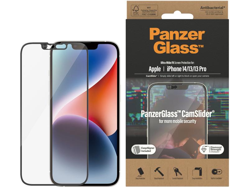 Panzerglass Displayschutz Ultra Wide Fit Cam-Slider iPhone 13/13 Pro/14