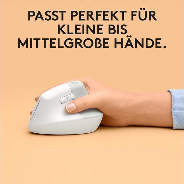 Logitech Ergonomische Maus Lift for Mac off-white