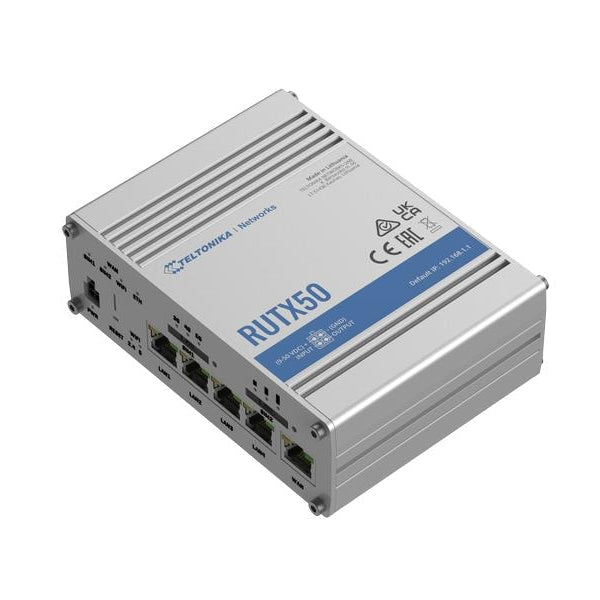 Teltonika LTE-Industrierouter RUTX50 5G, WiFi-5, 5x GE LAN