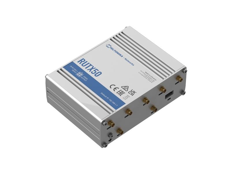 Teltonika 5G-Industrie-Router RUTX50  eSIM 5G, WiFi-5, 5x GE LAN