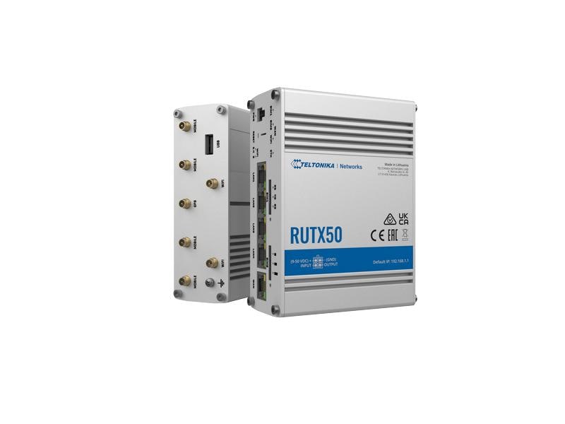 Teltonika 5G-Industrie-Router RUTX50  eSIM 5G, WiFi-5, 5x GE LAN