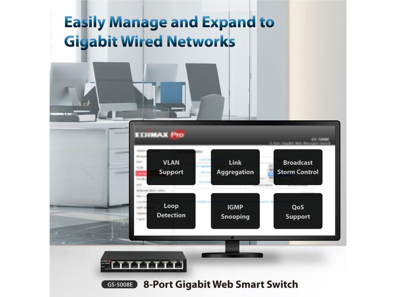 Edimax Switch GS-5008E 8 Port