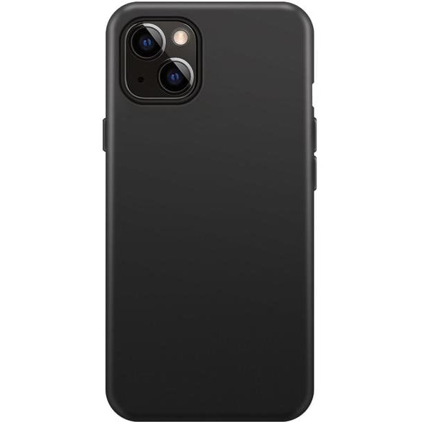 Xqisit Back Cover Silicone Case AB  iPhone 14 Plus MagSafe Schwarz