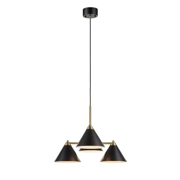 Markslöjd Pendelleuchte Klint, 4 x E14, max. 40W, Schwarz/Antique