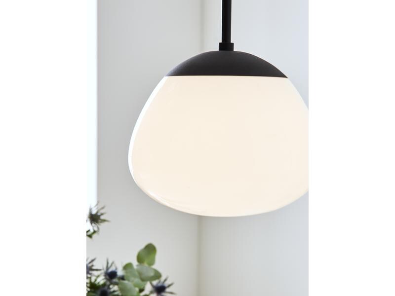 Markslöjd Pendelleuchte Rise, Ø 25 cm, E27, Schwarz/Weiss