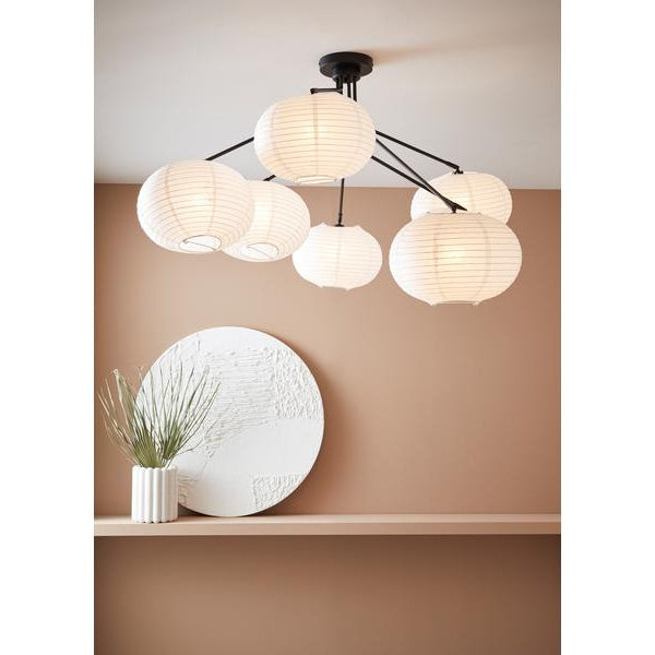 Markslöjd Deckenleuchte Galaxy, 7 x E14, max. 15W, Schwarz/Weiss