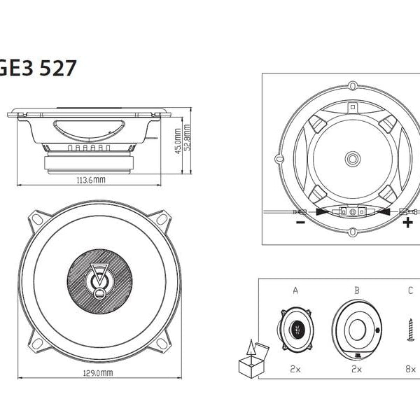 JBL Car 2-Weg Lautsprecher Stage3 527