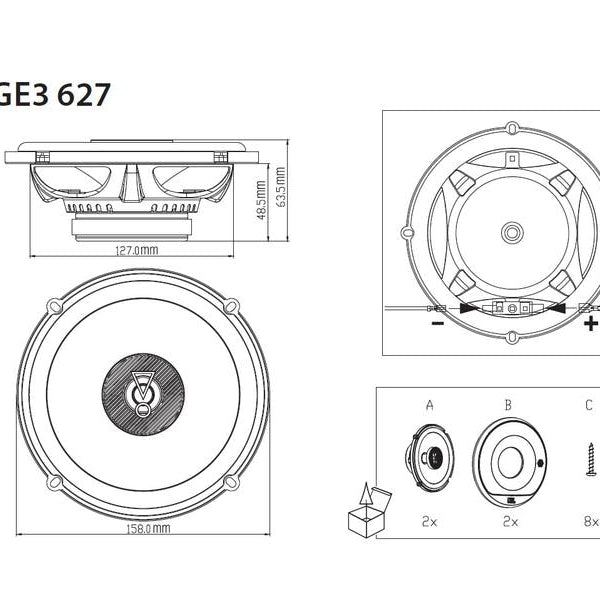 JBL Car 2-Weg Lautsprecher Stage3 627