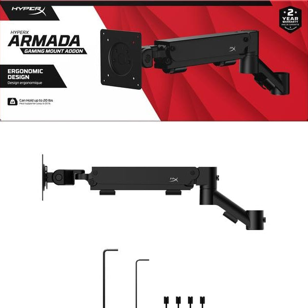 HyperX Armada Addon Gaming Mount bis 9.1 kg – Schwarz