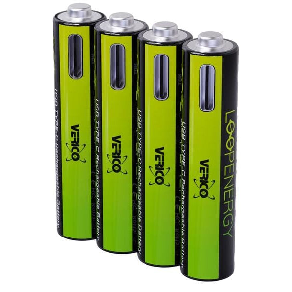 Verico Akku 4x AAA 600 mAh mit USB-C